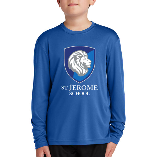 Sport-Tek® Youth Long Sleeve PosiCharge® Competitor™ Tee - Printed Logo Thumbnail