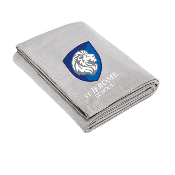 Port & Company® Oversized Core Fleece Sweatshirt Blanket - Embroidered Logo Thumbnail