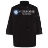 Ten Pearl Button Black Chef Coat Thumbnail