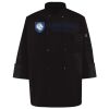 Ten Pearl Button Black Chef Coat Thumbnail